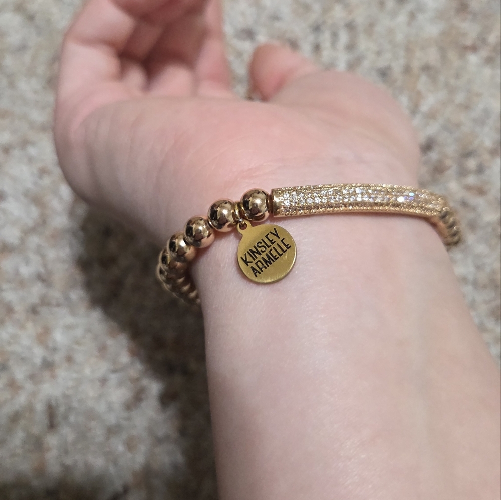 Kinsley Armelle Gold Bracelet with Crystal Accent - Picture 3 of 5